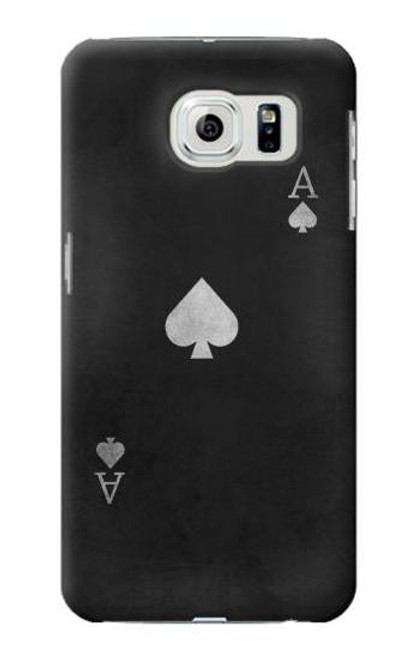 W3152 Black Ace of Spade Hard Case and Leather Flip Case For Samsung Galaxy S6 Edge