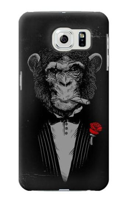 W3167 Funny Monkey God Father Hard Case and Leather Flip Case For Samsung Galaxy S6 Edge