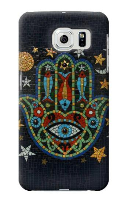 W3175 Hamsa Hand Mosaics Hard Case and Leather Flip Case For Samsung Galaxy S6 Edge