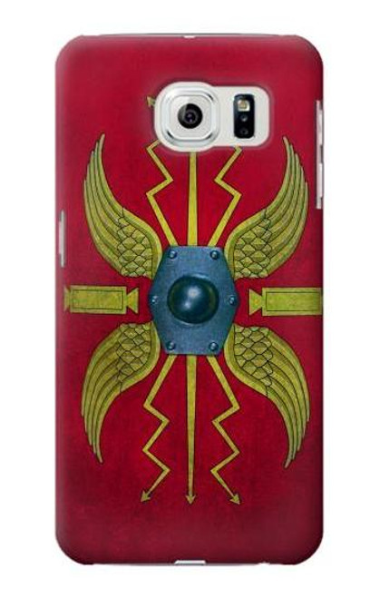 W3206 Roman Shield Scutum Hard Case and Leather Flip Case For Samsung Galaxy S6 Edge