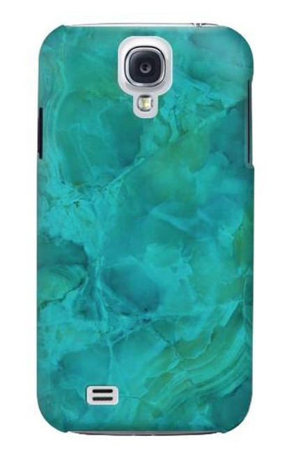 W3147 Aqua Marble Stone Hard Case and Leather Flip Case For Samsung Galaxy S4