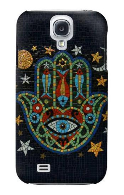 W3175 Hamsa Hand Mosaics Hard Case and Leather Flip Case For Samsung Galaxy S4