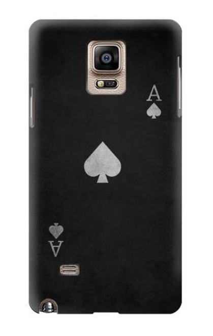 W3152 Black Ace of Spade Hard Case and Leather Flip Case For Samsung Galaxy Note 4