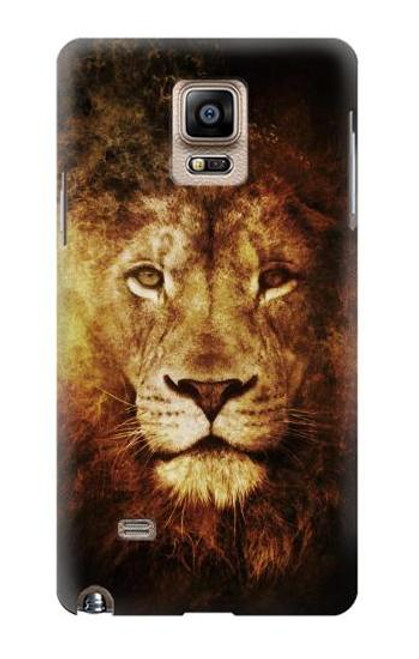 W3182 Lion Hard Case and Leather Flip Case For Samsung Galaxy Note 4