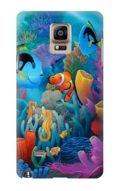 W3227 Underwater World Cartoon Hard Case and Leather Flip Case For Samsung Galaxy Note 4