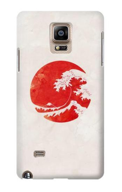 W3237 Waves Japan Flag Hard Case and Leather Flip Case For Samsung Galaxy Note 4