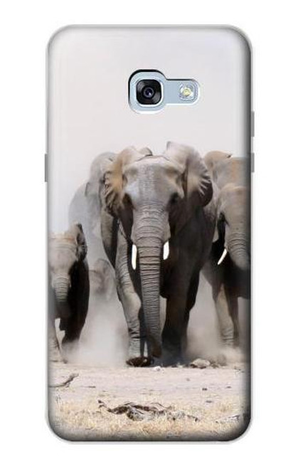 W3142 African Elephant Hard Case and Leather Flip Case For Samsung Galaxy A5 (2017)