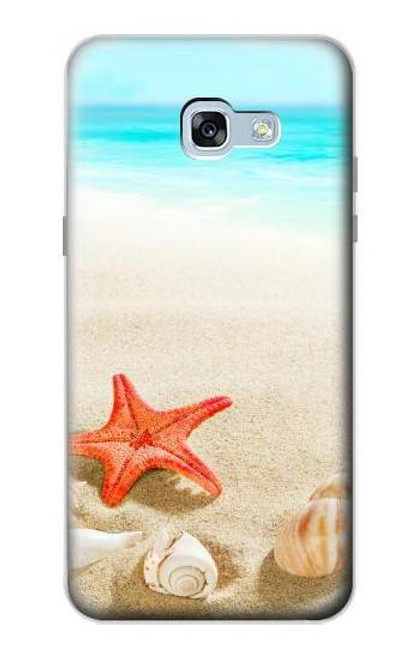 W3212 Sea Shells Starfish Beach Hard Case and Leather Flip Case For Samsung Galaxy A5 (2017)