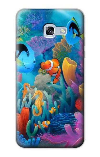 W3227 Underwater World Cartoon Hard Case and Leather Flip Case For Samsung Galaxy A5 (2017)