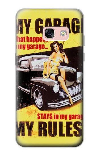 W3198 My Garage Pinup Girl Hard Case and Leather Flip Case For Samsung Galaxy A3 (2017)