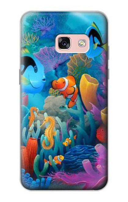 W3227 Underwater World Cartoon Hard Case and Leather Flip Case For Samsung Galaxy A3 (2017)