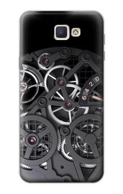 W3176 Inside Watch Black Hard Case and Leather Flip Case For Samsung Galaxy J7 Prime (SM-G610F)