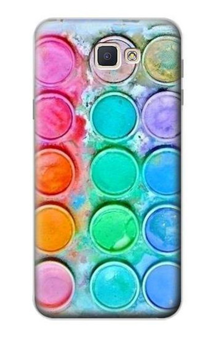 W3235 Watercolor Mixing Hard Case and Leather Flip Case For Samsung Galaxy J7 Prime (SM-G610F)