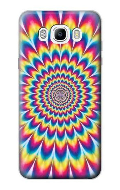 W3162 Colorful Psychedelic Hard Case and Leather Flip Case For Samsung Galaxy J7 (2016)