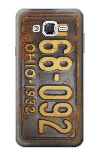 W3228 Vintage Car License Plate Hard Case and Leather Flip Case For Samsung Galaxy J7