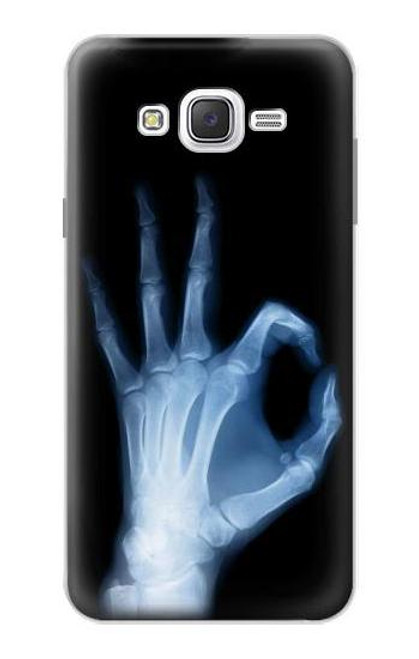 W3239 X-Ray Hand Sign OK Hard Case and Leather Flip Case For Samsung Galaxy J7