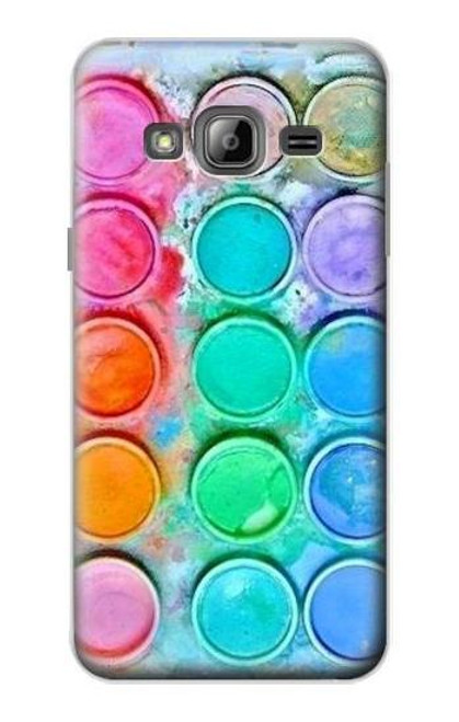 W3235 Watercolor Mixing Hard Case and Leather Flip Case For Samsung Galaxy J3 (2016)