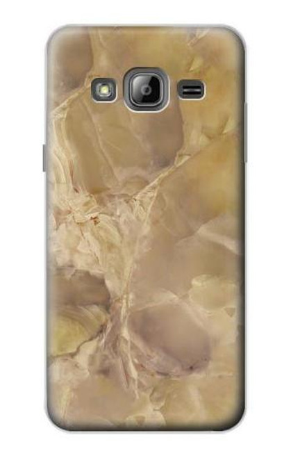 W3240 Yellow Marble Stone Hard Case and Leather Flip Case For Samsung Galaxy J3 (2016)