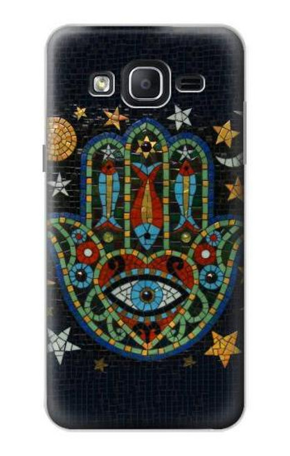 W3175 Hamsa Hand Mosaics Hard Case and Leather Flip Case For Samsung Galaxy On5