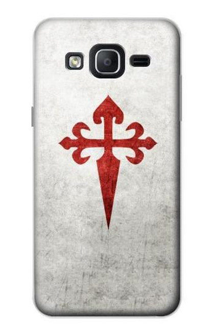 W3200 Order of Santiago Cross of Saint James Hard Case and Leather Flip Case For Samsung Galaxy On5