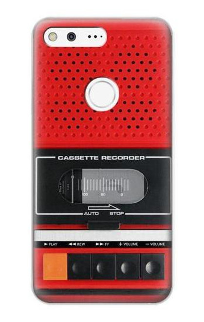 W3204 Red Cassette Recorder Graphic Hard Case and Leather Flip Case For Google Pixel XL