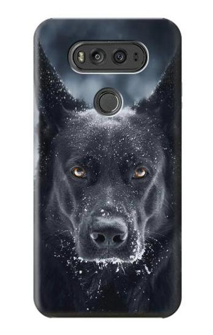 W3168 German Shepherd Black Dog Hard Case and Leather Flip Case For LG V20