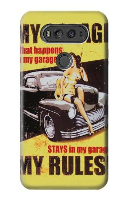 W3198 My Garage Pinup Girl Hard Case and Leather Flip Case For LG V20