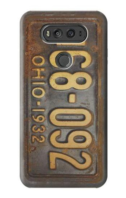 W3228 Vintage Car License Plate Hard Case and Leather Flip Case For LG V20