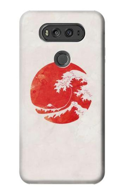 W3237 Waves Japan Flag Hard Case and Leather Flip Case For LG V20