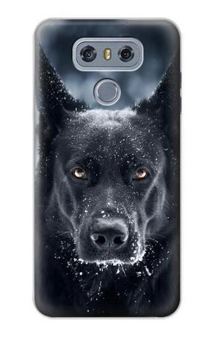 W3168 German Shepherd Black Dog Hard Case and Leather Flip Case For LG G6