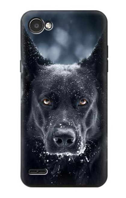 W3168 German Shepherd Black Dog Hard Case and Leather Flip Case For LG Q6