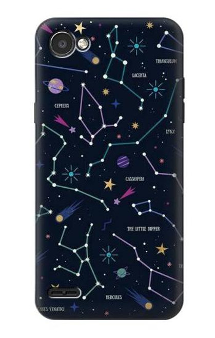 W3220 Star Map Zodiac Constellations Hard Case and Leather Flip Case For LG Q6