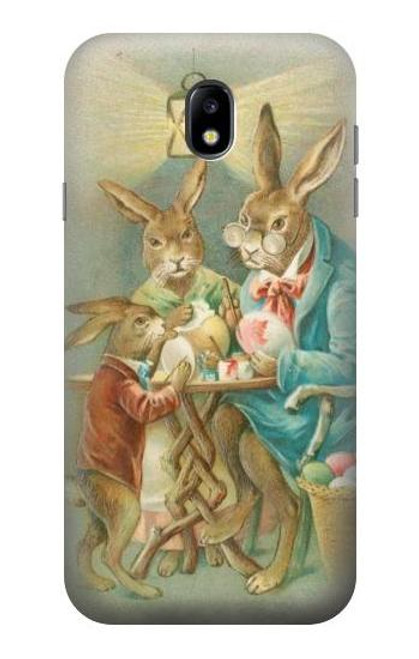 W3164 Easter Rabbit Family Hard Case and Leather Flip Case For Samsung Galaxy J7 (2017) EU Version