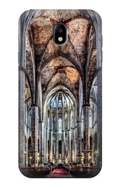 W3210 Santa Maria Del Mar Cathedral Hard Case and Leather Flip Case For Samsung Galaxy J7 (2017) EU Version