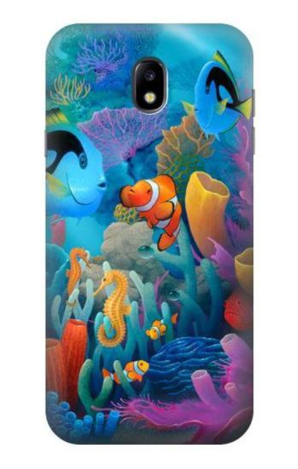 W3227 Underwater World Cartoon Hard Case and Leather Flip Case For Samsung Galaxy J7 (2017) EU Version