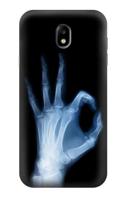 W3239 X-Ray Hand Sign OK Hard Case and Leather Flip Case For Samsung Galaxy J7 (2017) EU Version