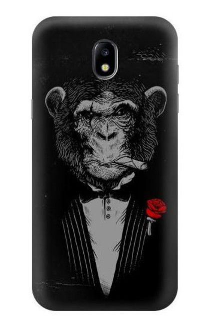 W3167 Funny Monkey God Father Hard Case and Leather Flip Case For Samsung Galaxy J5 (2017) EU Version