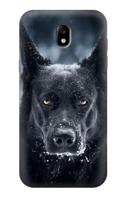 W3168 German Shepherd Black Dog Hard Case and Leather Flip Case For Samsung Galaxy J5 (2017) EU Version