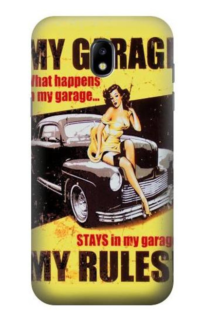 W3198 My Garage Pinup Girl Hard Case and Leather Flip Case For Samsung Galaxy J5 (2017) EU Version