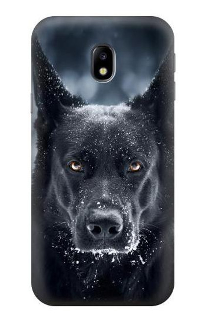 W3168 German Shepherd Black Dog Hard Case and Leather Flip Case For Samsung Galaxy J3 (2017) EU Version