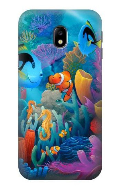 W3227 Underwater World Cartoon Hard Case and Leather Flip Case For Samsung Galaxy J3 (2017) EU Version