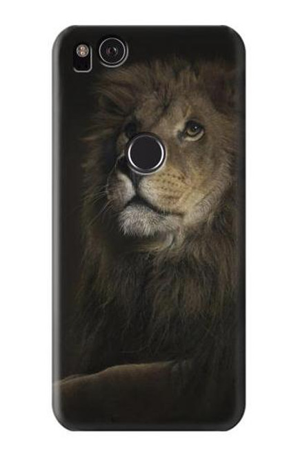 W0472 Lion Hard Case and Leather Flip Case For Google Pixel 2