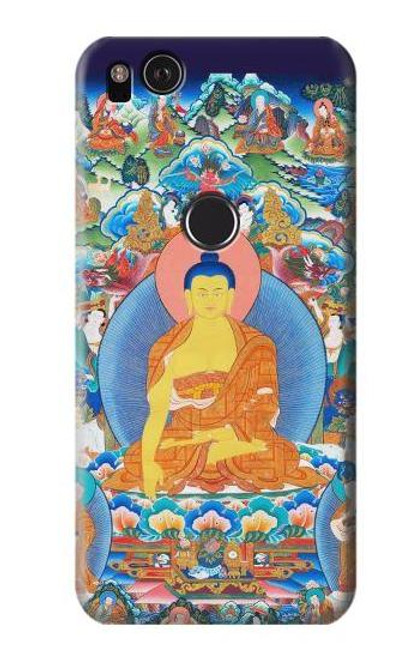 W1256 Buddha Paint Hard Case and Leather Flip Case For Google Pixel 2