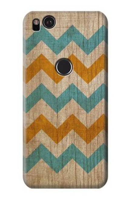 W3033 Vintage Wood Chevron Graphic Printed Hard Case and Leather Flip Case For Google Pixel 2