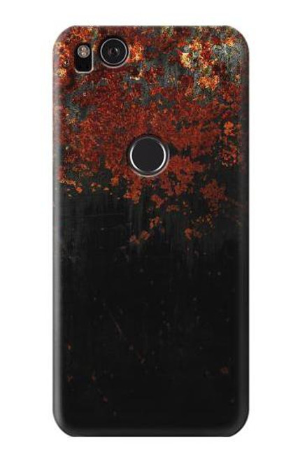 W3071 Rusted Metal Texture Graphic Hard Case and Leather Flip Case For Google Pixel 2