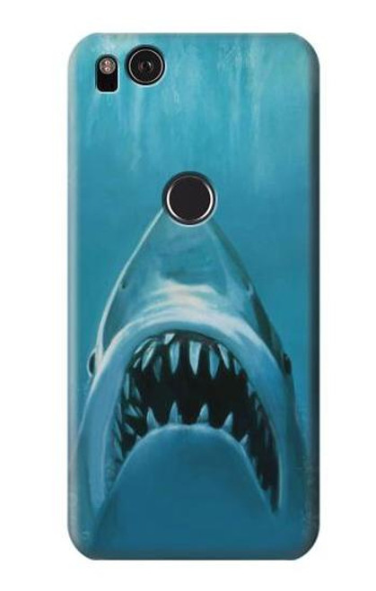 W0830 White Shark Hard Case and Leather Flip Case For Google Pixel 2 XL