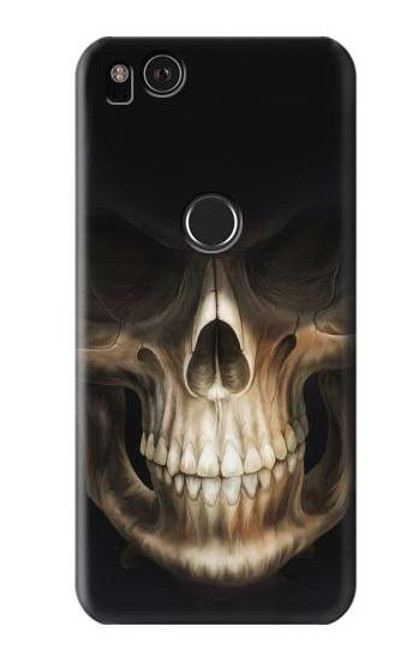 W1107 Skull Face Grim Reaper Hard Case and Leather Flip Case For Google Pixel 2 XL