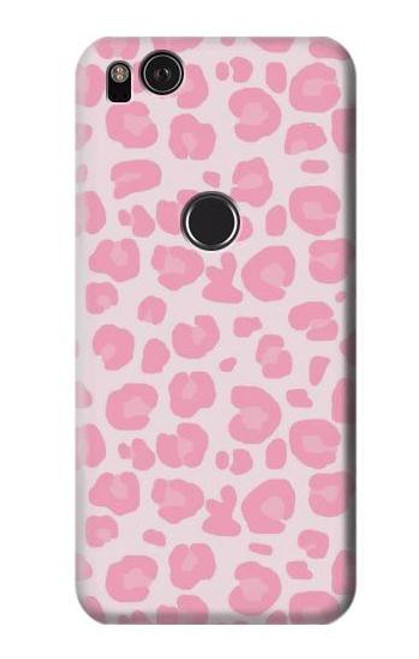 W2213 Pink Leopard Pattern Hard Case and Leather Flip Case For Google Pixel 2 XL