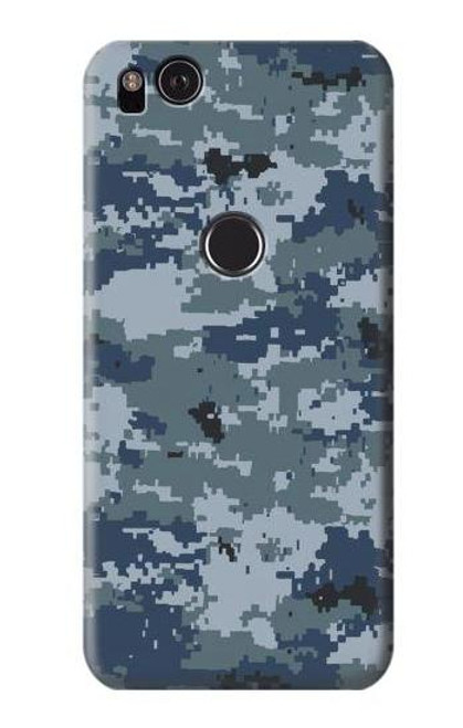 W2346 Navy Camo Camouflage Graphic Hard Case and Leather Flip Case For Google Pixel 2 XL