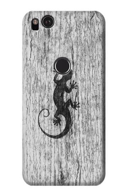 W2446 Gecko Wood Graphic Printed Hard Case and Leather Flip Case For Google Pixel 2 XL